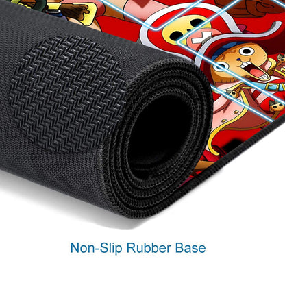 Straw Hat Pirates‌ One Piece Playmat + Free Storage Bag Non-Slip Rubber 24x14 in +122HZWzone (79)