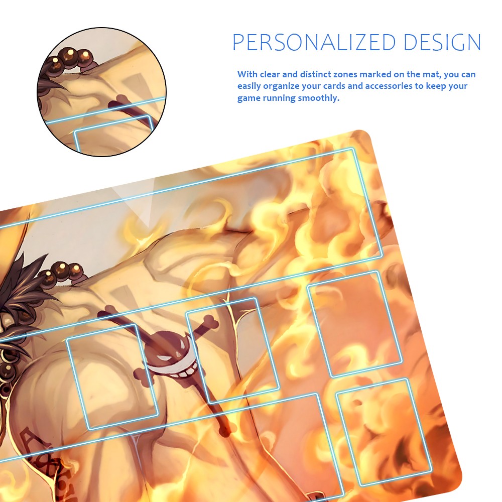 Monkey D. Luffy One Piece Playmat + Free Storage Bag Non-Slip Rubber 24x14 in +122HZWzone (87)