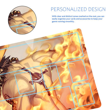 Monkey D. Luffy One Piece Playmat + Free Storage Bag Non-Slip Rubber 24x14 in +122HZWzone (87)