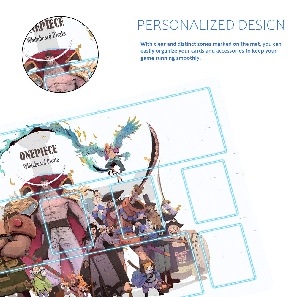 Straw Hat Pirates‌ One Piece Playmat + Free Storage Bag Non-Slip Rubber 24x14 in +122HZWzone (95)