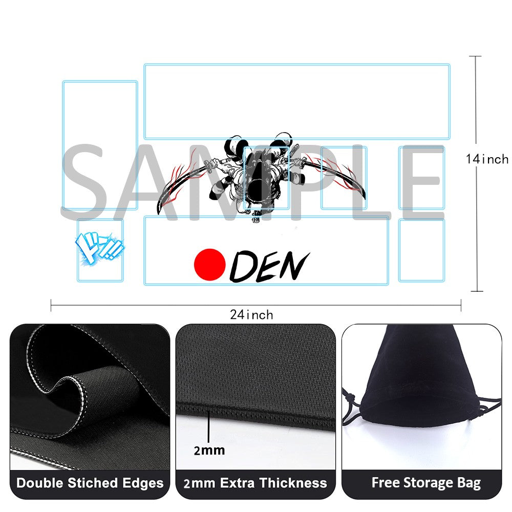 Roronoa Zoro One Piece Playmat + Free Storage Bag Non-Slip Rubber 24x14 in +122HZWzone (33)