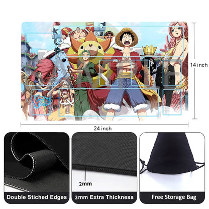 Thousand Sunny One Piece Playmat + Free Storage Bag Non-Slip Rubber 24x14 in +122HZWzone (25)