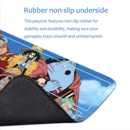 Straw Hat Pirates‌ One Piece Playmat + Free Storage Bag Non-Slip Rubber 24x14 in +1122HZWzone (81)