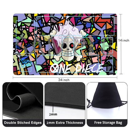 Monkey D. Luffy One Piece Playmat + Free Storage Bag Non-Slip Rubber 24x14 in +122HZWzone (54)