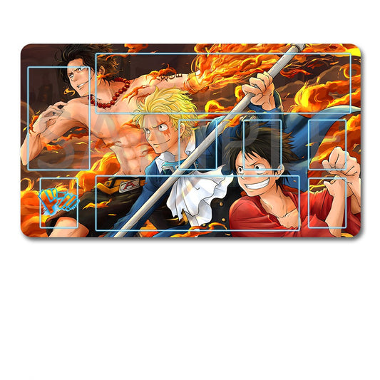 Anime-style artwork with characters and a black pouch on a white background