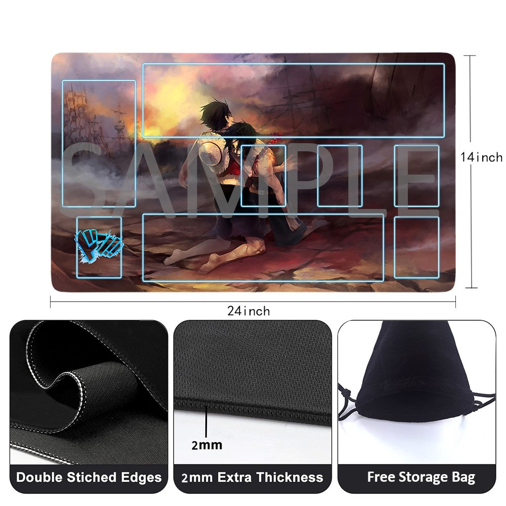 Monkey D. Luffy One Piece Playmat + Free Storage Bag Non-Slip Rubber 24x14 in +122HZWzone (64)