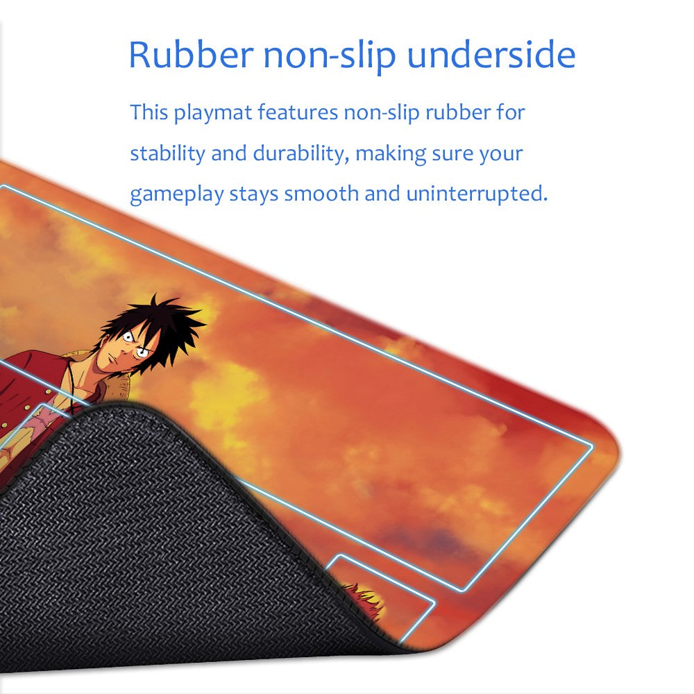 Straw Hat Pirates‌ One Piece Playmat + Free Storage Bag Non-Slip Rubber 24x14 in +122HZWzone (82)