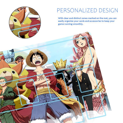 Thousand Sunny One Piece Playmat + Free Storage Bag Non-Slip Rubber 24x14 in +122HZWzone (25)