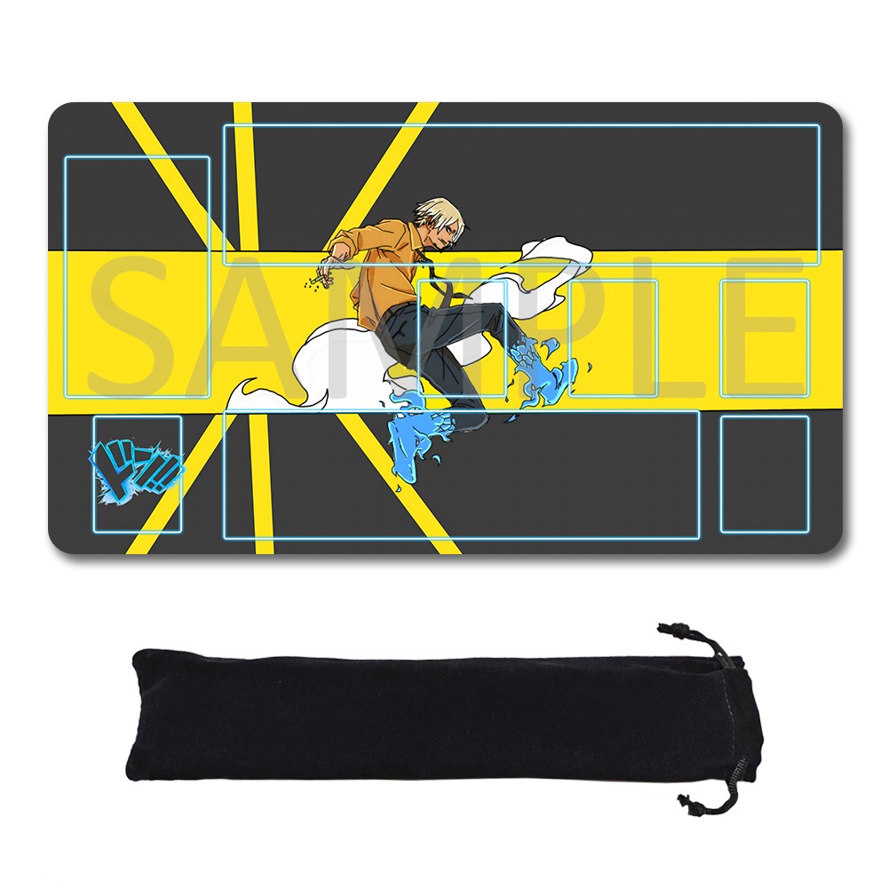 Sanji One Piece Playmat + Free Storage Bag Non-Slip Rubber 24x14 in +122HZWzone (60)
