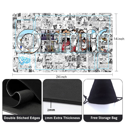 Straw Hat Pirates‌ One Piece Playmat + Free Storage Bag Non-Slip Rubber 24x14 in +122HZWzone (89)