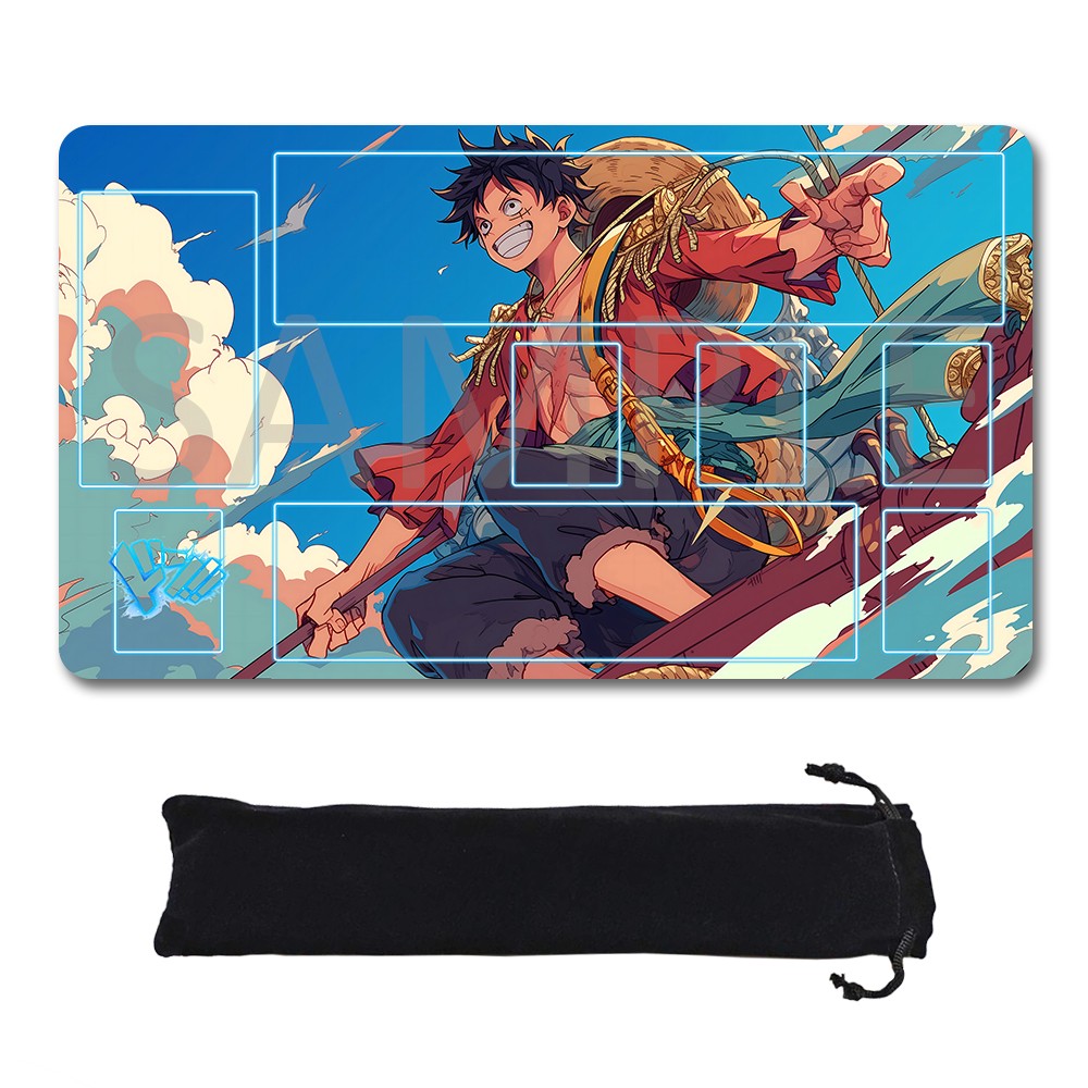 Monkey D. Luffy One Piece Playmat + Free Storage Bag Non-Slip Rubber 24x14 in +122HZWzone (74)