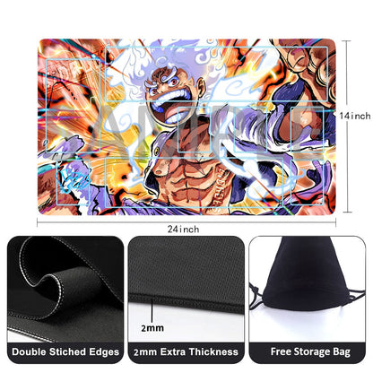 Monkey D. Luffy One Piece Playmat + Free Storage Bag Non-Slip Rubber 24x14 in +122HZWzone (1)
