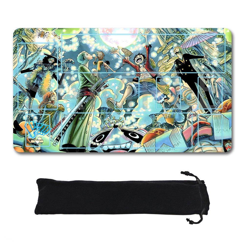 Straw Hat Pirates One Piece Playmat + Free Storage Bag Non-Slip Rubber 24x14 in +122HZWzone (43)