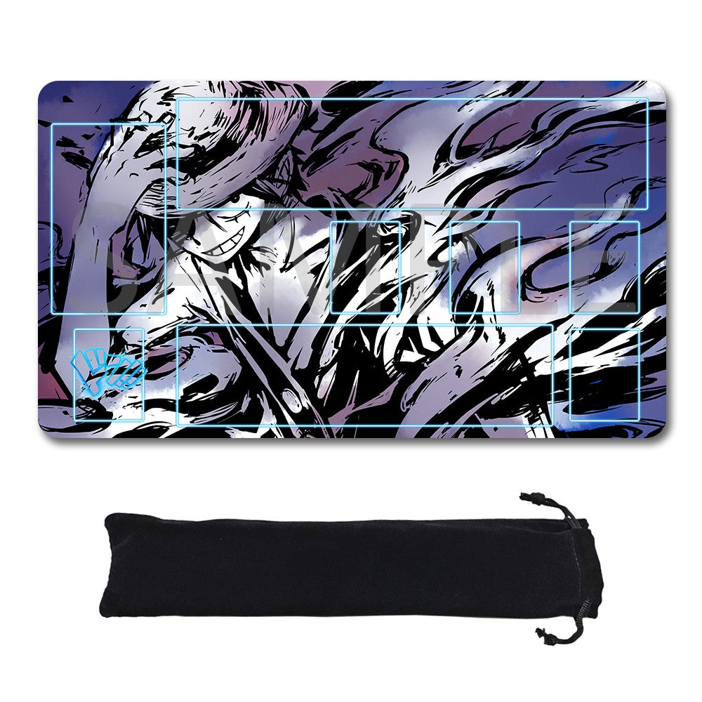Monkey D. Luffy One Piece Playmat + Free Storage Bag Non-Slip Rubber 24x14 in +122HZWzone (31)