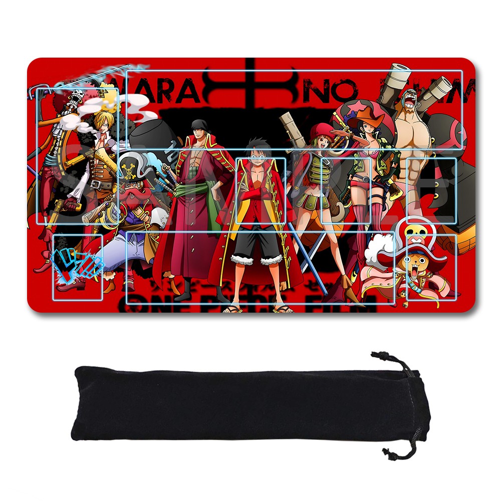 Straw Hat Pirates‌ One Piece Playmat + Free Storage Bag Non-Slip Rubber 24x14 in +122HZWzone (79)