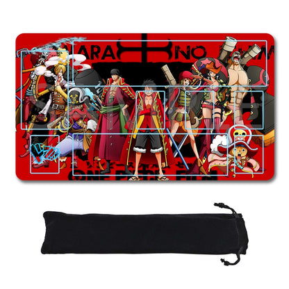 Straw Hat Pirates‌ One Piece Playmat + Free Storage Bag Non-Slip Rubber 24x14 in +122HZWzone (79)