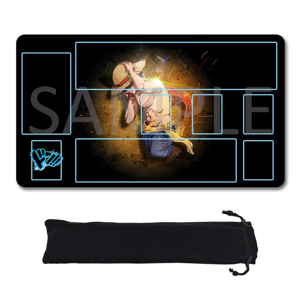 Monkey D. Luffy One Piece Playmat + Free Storage Bag Non-Slip Rubber 24x14 in +122HZWzone (70)