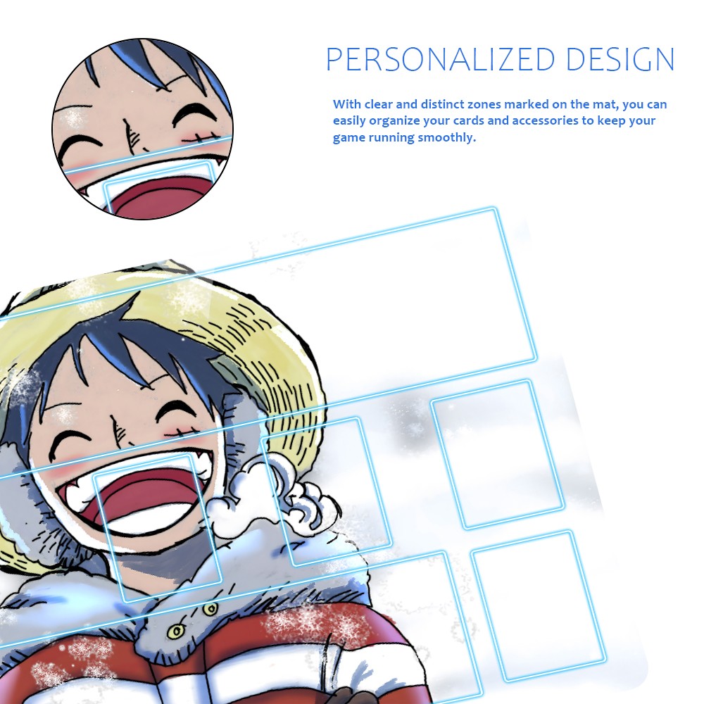 Monkey D. Luffy One Piece Playmat + Free Storage Bag Non-Slip Rubber 24x14 in +122HZWzone (51)