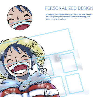 Monkey D. Luffy One Piece Playmat + Free Storage Bag Non-Slip Rubber 24x14 in +122HZWzone (51)