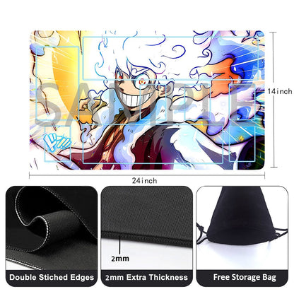 Monkey D. Luffy One Piece Playmat + Free Storage Bag Non-Slip Rubber 24x14 in +122HZWzone (98)