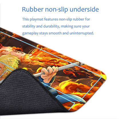 Portgas D. Ace, Sabo, Monkey D. Luffy One Piece Playmat + Free Storage Bag Non-Slip Rubber 24x14 in +122HZWzone (47)