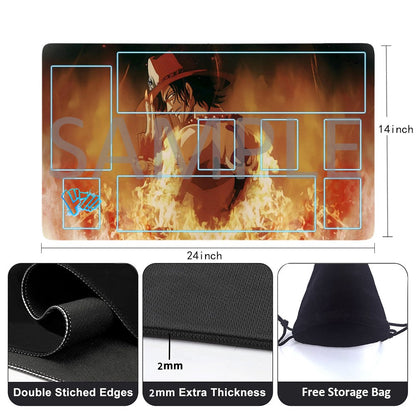 Monkey D. Luffy One Piece Playmat + Free Storage Bag Non-Slip Rubber 24x14 in +122HZWzone (8)