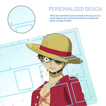 Monkey D. Luffy One Piece Playmat + Free Storage Bag Non-Slip Rubber 24x14 in +122HZWzone (40)