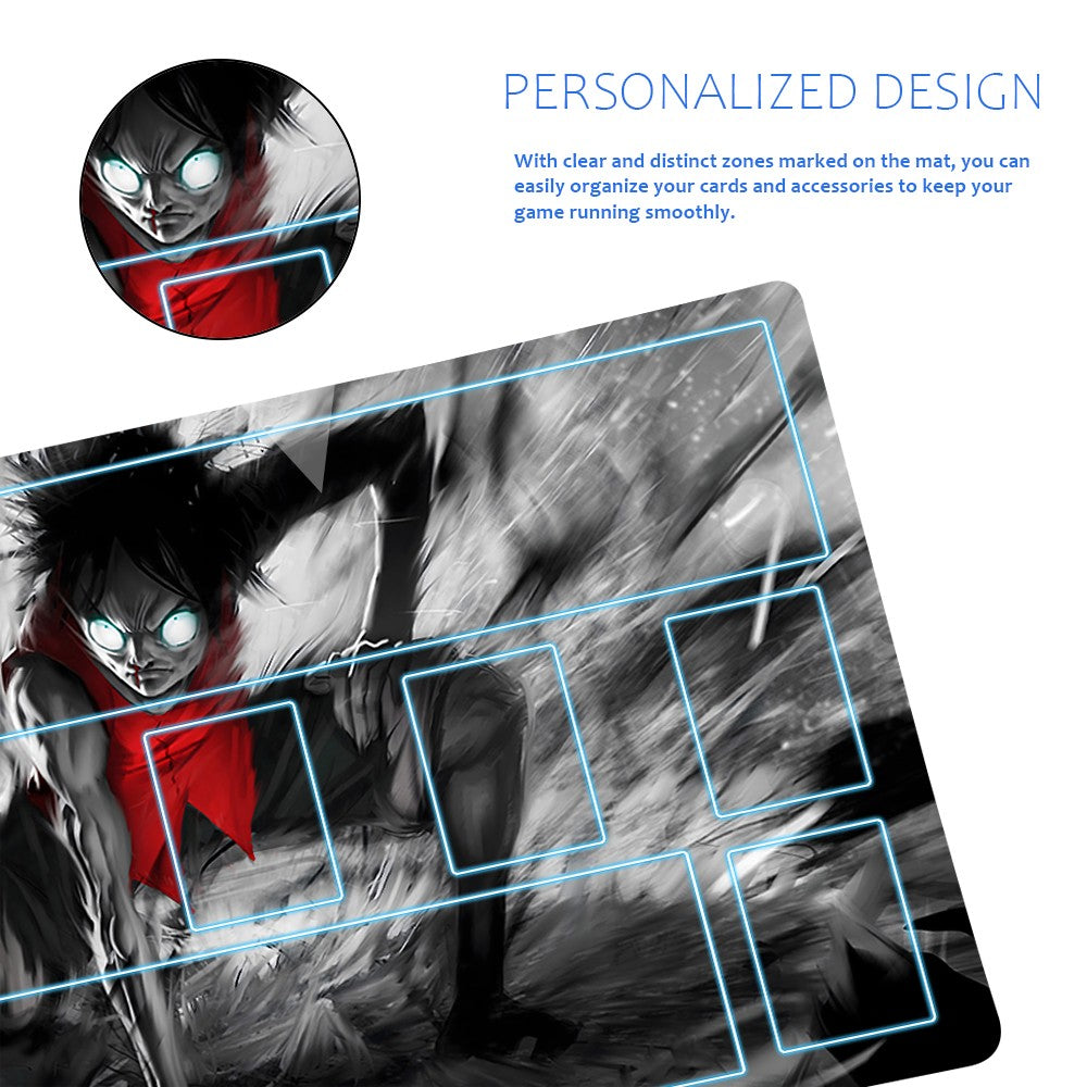 Monkey D. Luffy One Piece Playmat + Free Storage Bag Non-Slip Rubber 24x14 in +122HZWzone (73)