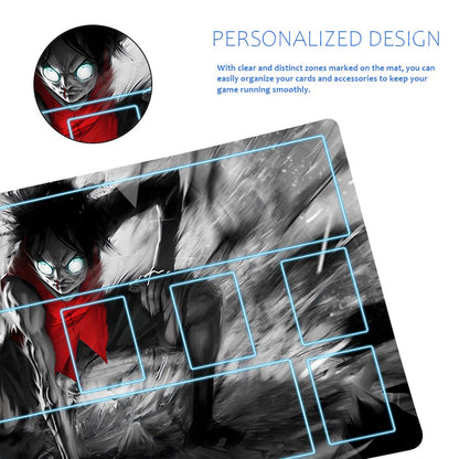 Monkey D. Luffy One Piece Playmat + Free Storage Bag Non-Slip Rubber 24x14 in +122HZWzone (73)