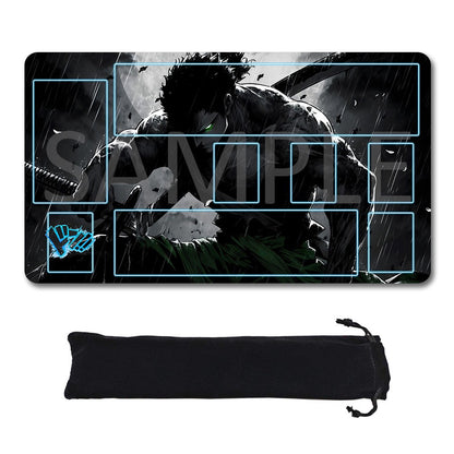 Roronoa Zoro One Piece Playmat + Free Storage Bag Non-Slip Rubber 24x14 in +122HZWzone (53)
