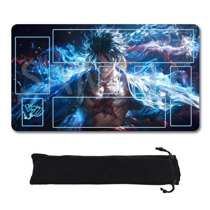 Monkey D. Luffy One Piece Playmat + Free Storage Bag Non-Slip Rubber 24x14 in +122HZWzone (75)