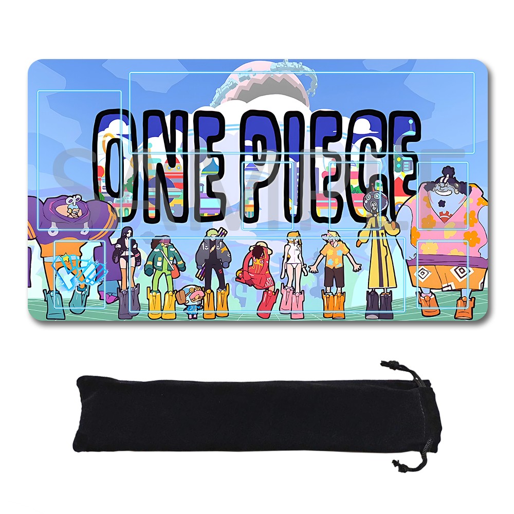Straw Hat Pirates‌ One Piece Playmat + Free Storage Bag Non-Slip Rubber 24x14 in +122HZWzone (62)