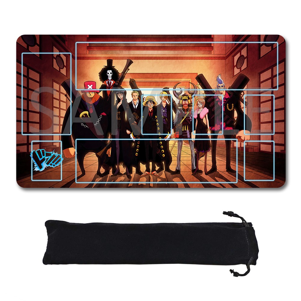 Straw Hat Pirates One Piece Playmat + Free Storage Bag Non-Slip Rubber 24x14 in +122HZWzone (2)