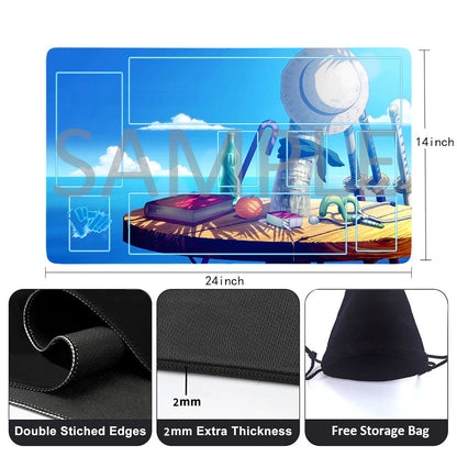 Thousand Sunny One Piece Playmat + Free Storage Bag Non-Slip Rubber 24x14 in +122HZWzone (85)