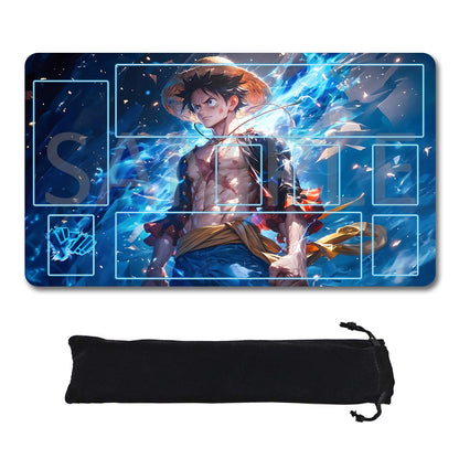 Monkey D. Luffy One Piece Playmat + Free Storage Bag Non-Slip Rubber 24x14 in +122HZWzone (58)