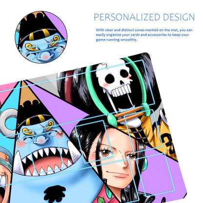 Straw Hat Pirates One Piece Playmat + Free Storage Bag Non-Slip Rubber 24x14 in +122HZWzone (7)