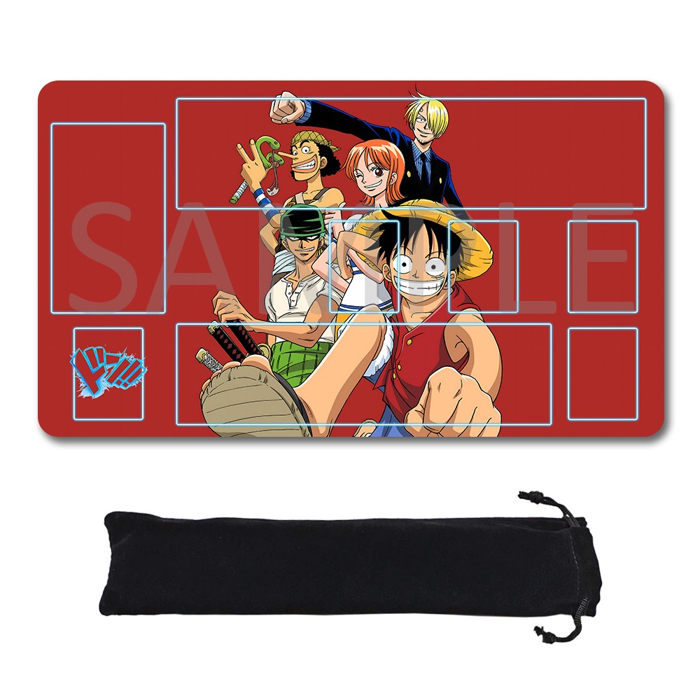 Straw Hat Pirates‌ One Piece Playmat + Free Storage Bag Non-Slip Rubber 24x14 in +122HZWzone (97)