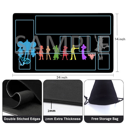 Straw Hat Pirates‌ One Piece Playmat + Free Storage Bag Non-Slip Rubber 24x14 in +122HZWzone (90)