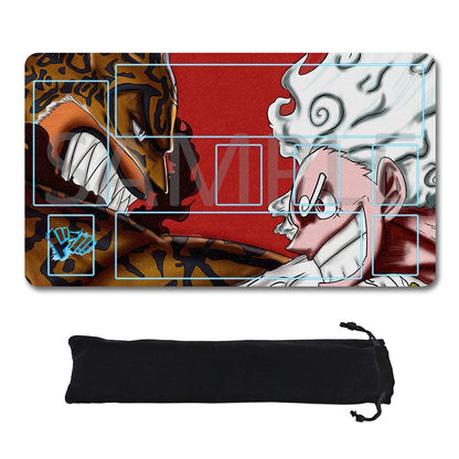 Monkey D. Luffy VS Kaido of the Beasts One Piece Playmat + Free Storage Bag Non-Slip Rubber 24x14 in +122HZWzone (38)