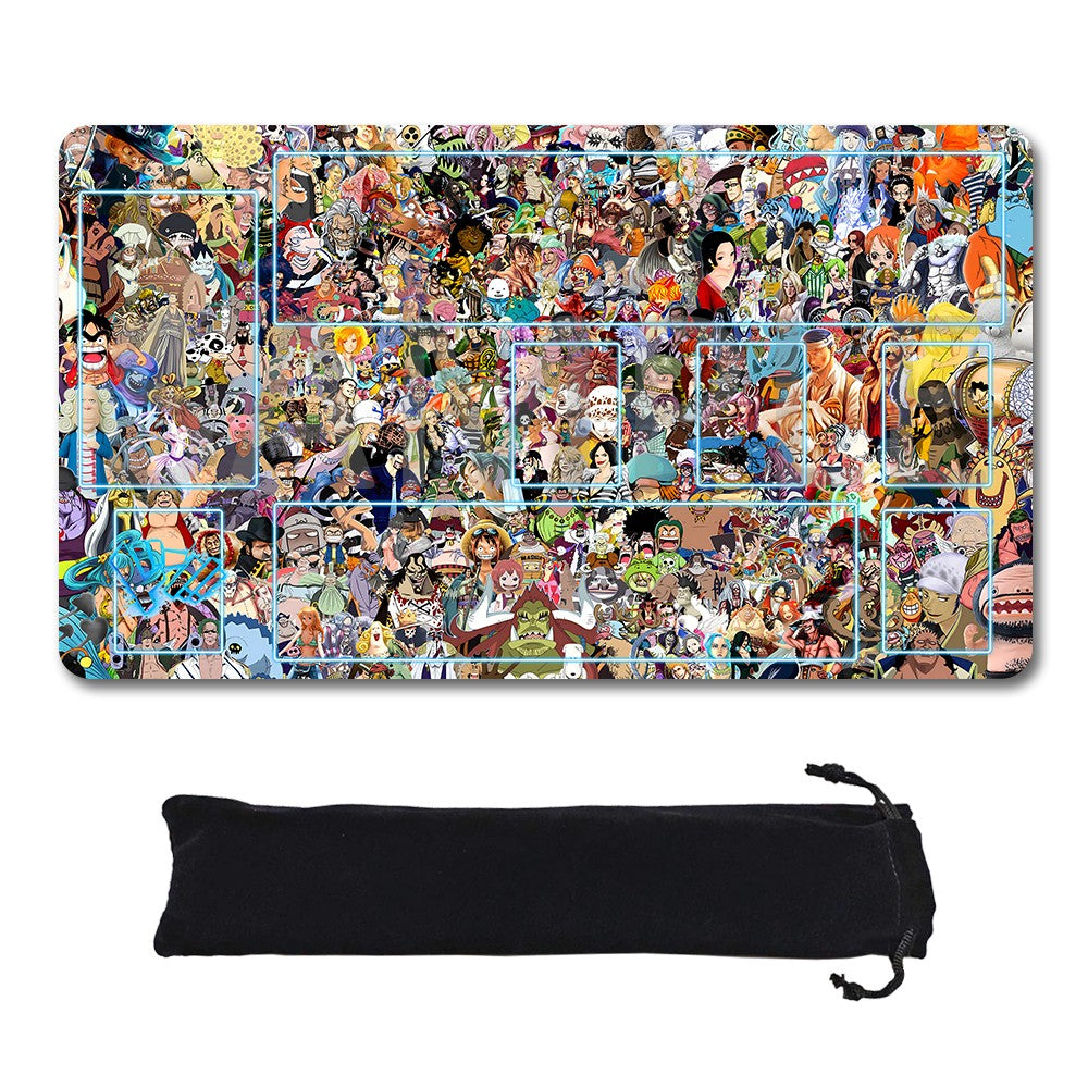 Straw Hat Pirates One Piece Playmat + Free Storage Bag Non-Slip Rubber 24x14 in +122HZWzone (19)