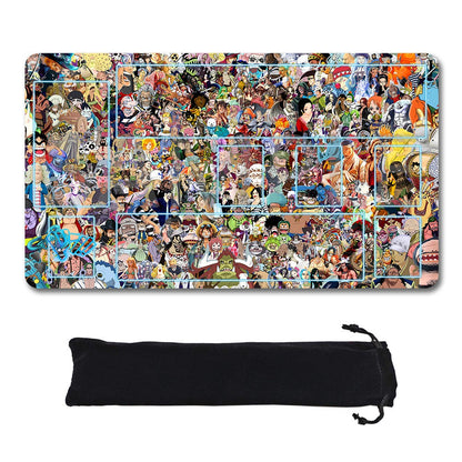 Straw Hat Pirates One Piece Playmat + Free Storage Bag Non-Slip Rubber 24x14 in +122HZWzone (19)