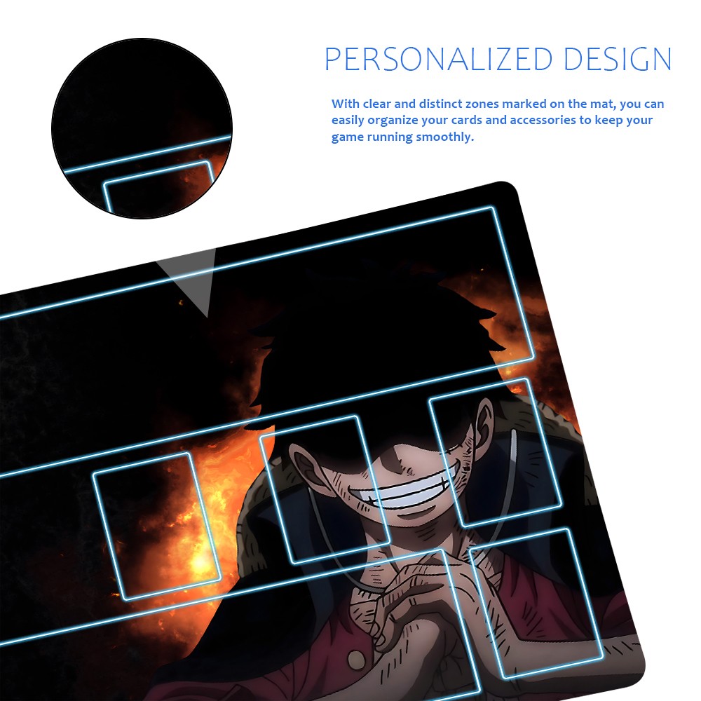 Monkey D. Luffy One Piece Playmat + Free Storage Bag Non-Slip Rubber 24x14 in +122HZWzone (80)
