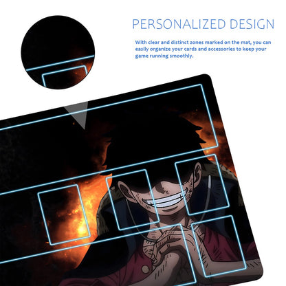 Monkey D. Luffy One Piece Playmat + Free Storage Bag Non-Slip Rubber 24x14 in +122HZWzone (80)