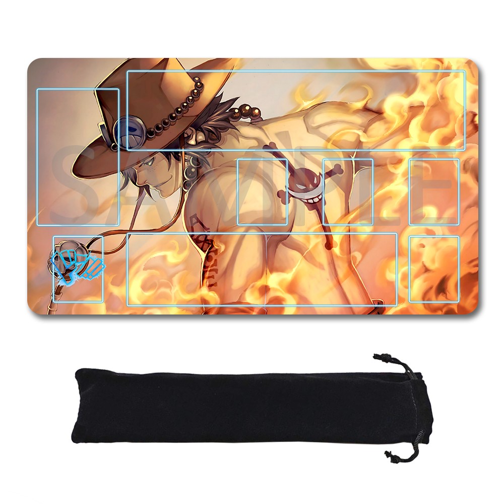 Monkey D. Luffy One Piece Playmat + Free Storage Bag Non-Slip Rubber 24x14 in +122HZWzone (87)