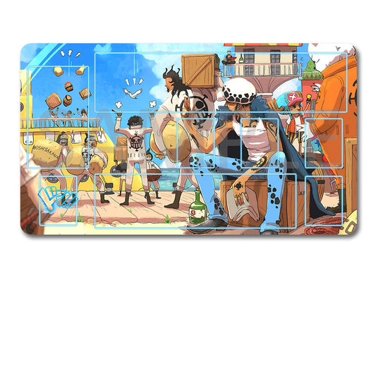 Trafalgar D. Water Law One Piece Playmat Non-Slip Rubber 24x14 in +122HZWzone (24)