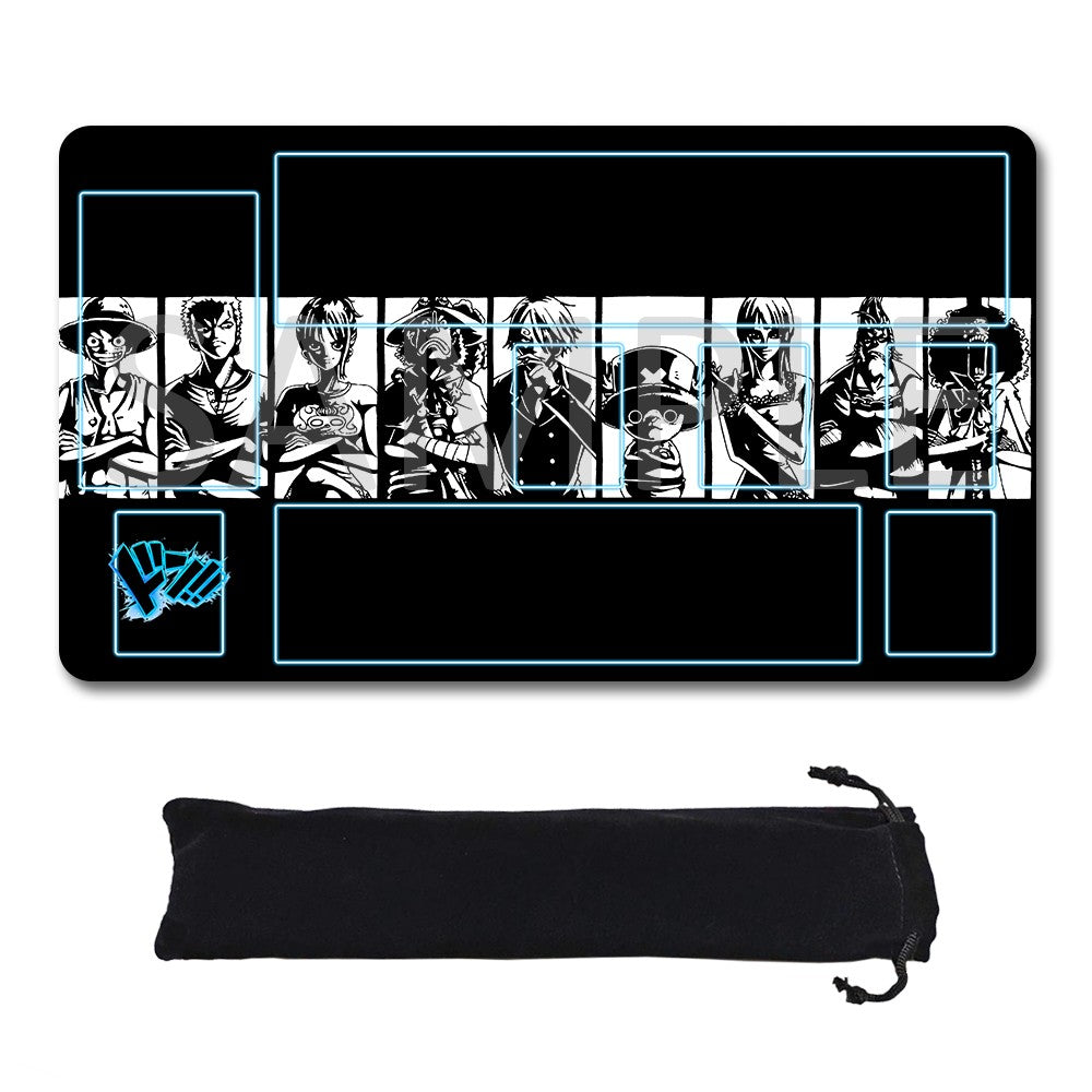 Straw Hat Pirates One Piece Playmat + Free Storage Bag Non-Slip Rubber 24x14 in +122HZWzone (13)