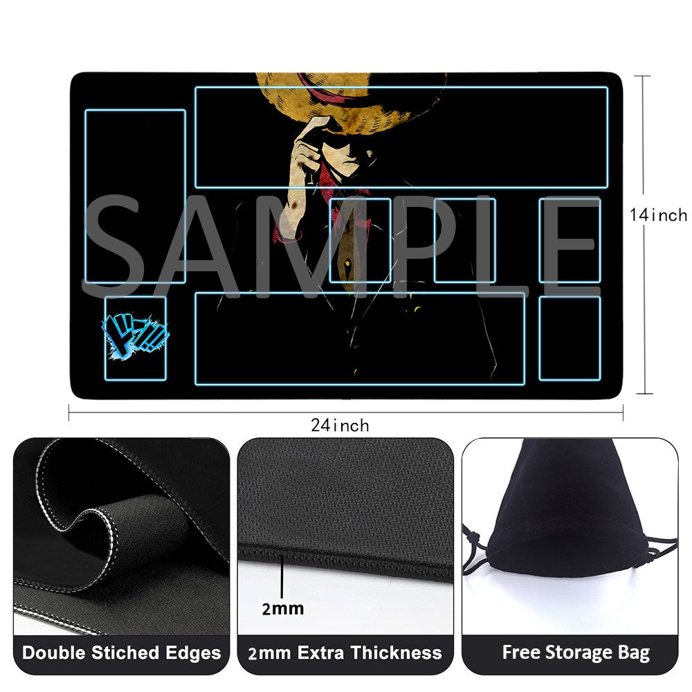 Monkey D. Luffy One Piece Playmat + Free Storage Bag Non-Slip Rubber 24x14 in +122HZWzone (34)