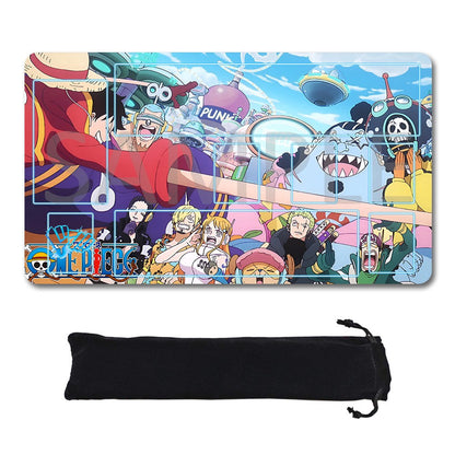 Straw Hat Pirates‌ One Piece Playmat + Free Storage Bag Non-Slip Rubber 24x14 in +122HZWzone (65)