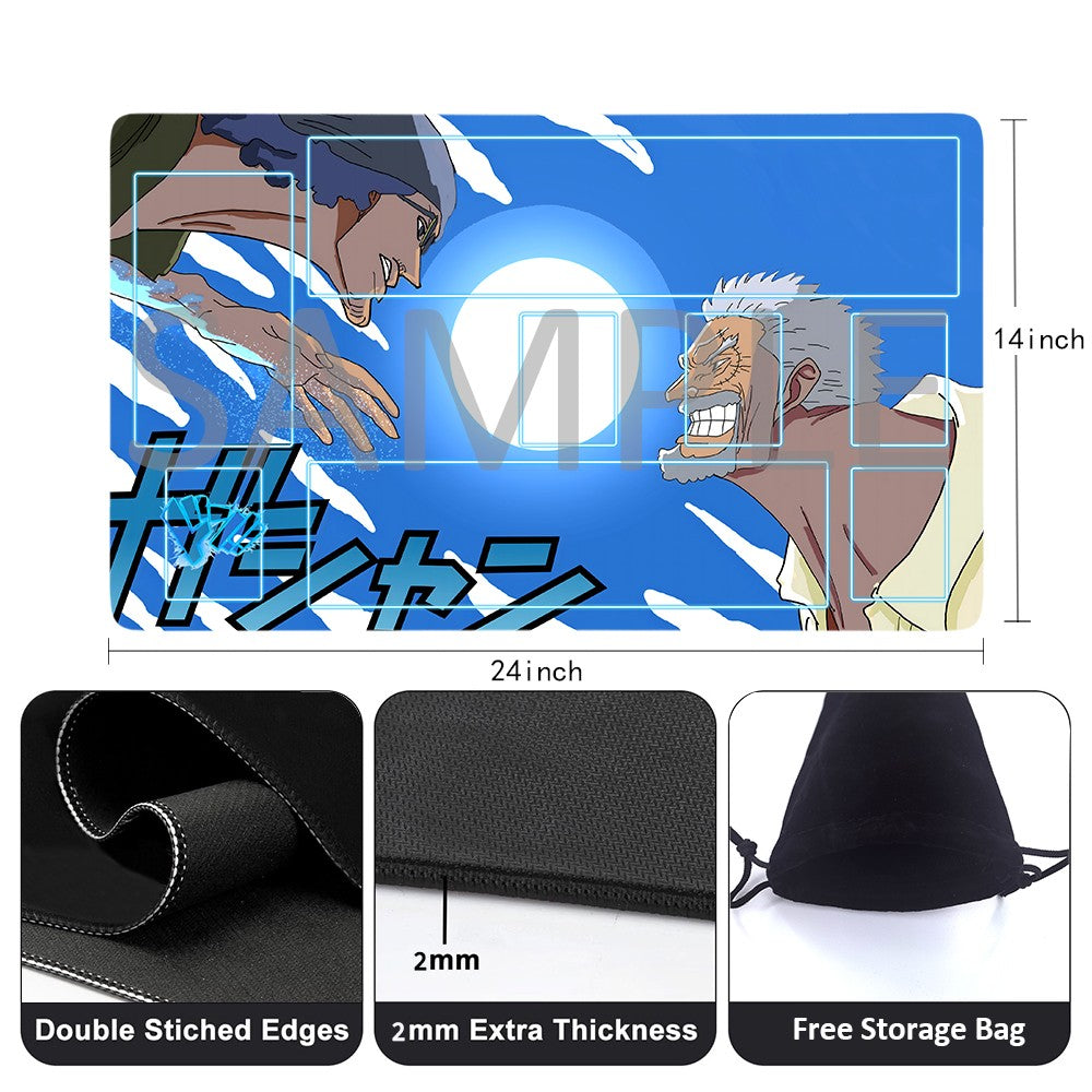 Monkey D. Garp  Kuzan (Aokiji) One Piece Playmat + Free Storage Bag Non-Slip Rubber 24x14 in +122HZWzone (42)
