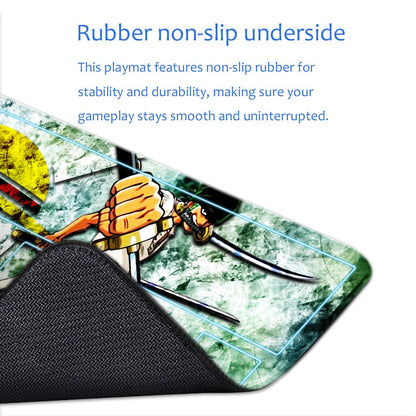 Roronoa Zoro One Piece Playmat + Free Storage Bag Non-Slip Rubber 24x14 in +122HZWzone (78)
